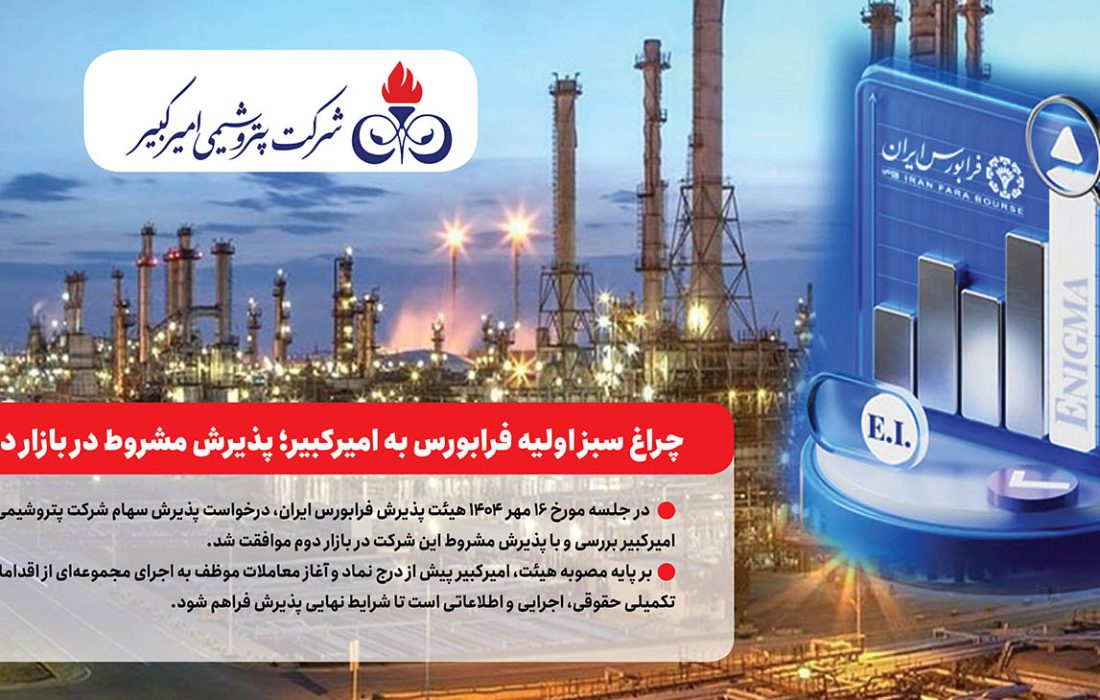 چراغ سبز اولیه فرابورس به امیرکبیر؛ پذیرش مشروط در بازار دوم